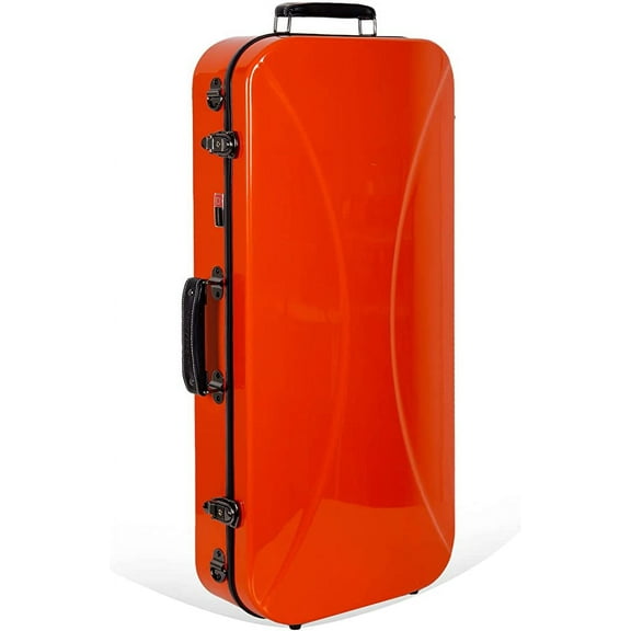 Crossrock Double Fiberglass Hard Case fits 15-16.5 in. Viola & 4/4 Violin