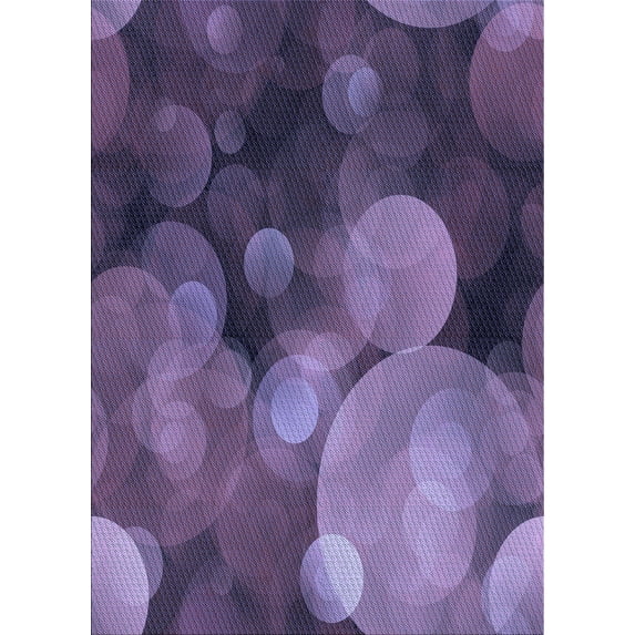 Ahgly Company Indoor Rectangle Patterned Medium Purple Area Rugs, 5' x 7'