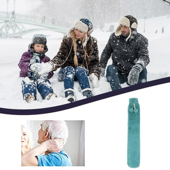 RuiJiao Multi-Functional Soft Rubber Hot Water Bottle with Cover, 1L Explosion-Proof Design for Pain Relief, Menstrual Cramps and Long-Lasting Warmth, Cold/Hot Compress, Eco-Friendly Hand Warmer