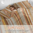 thumbnail image 4 of Orange Stripe Bedding Duvet Cover Set King Size 4 Pieces Yellow Gradient Geometric Abstract Bedding Set with Zipper Closure, 1 Comforter Cover 92x106 Inches 1 Flat Sheet & 2 Pillow Cases, 4 of 7