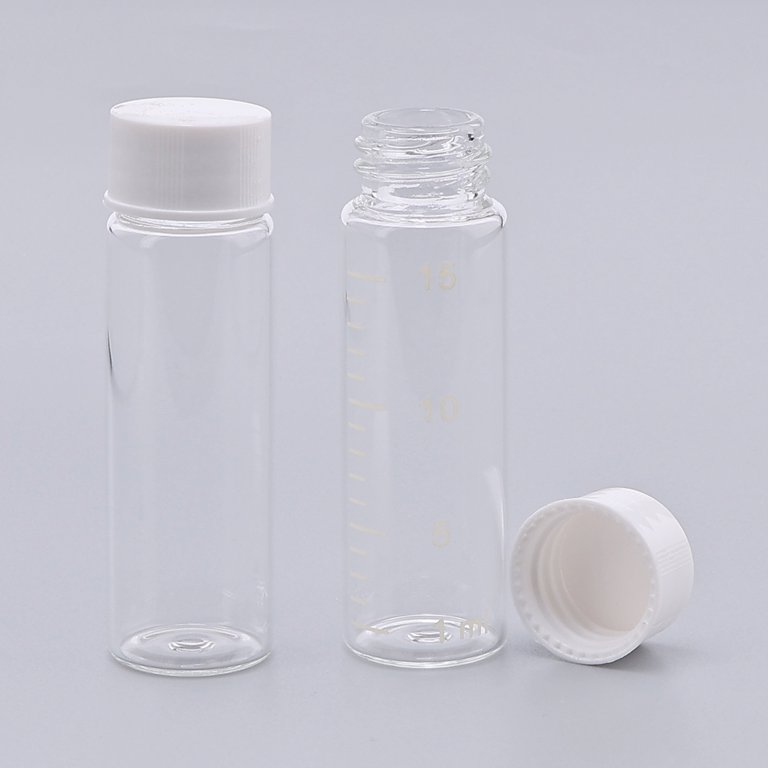 12 Small Glass Bottles 30ml With Lids – Clear Sample Jars For DIY, Wedding, Crafts | 1oz Mini Vials