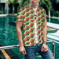 thumbnail image 6 of Lsque Geometric Watermelon Pattern Mens Polo Golf Shirts Funny Graphics Shorts Sleeve Button Shirts Baseball T-shirt-4X-Large, 6 of 7