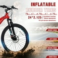 thumbnail image 4 of Ambifirner 24 Inch Mountain Bike  - Shimano 6-Speed, Front Suspension, Disc Brakes, Steel Frame, 85% Assembled (Red), 4 of 8