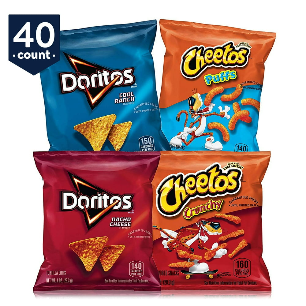 FritoLay Doritos & Cheetos Mix Snacks Variety Pack, 40 Count Walmart