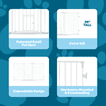 thumbnail image 4 of Carlson Extra-Tall Flexi Pet Gate, 38" H x 50" - 76" W, White, 4 of 6
