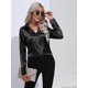 thumbnail image 5 of Blusas de Satén para Mujer, Informales, de Larga, con Botones, Elegantes, para Trabajo y Negocios Negro XL, 5 of 9