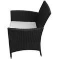 thumbnail image 3 of vidaXL 9 Piece Outdoor Dining Set with Cushions Poly Rattan Black, 3 of 4