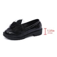 thumbnail image 4 of HomeDM Platform Loafers for Women Slip-On Round Toe Low Chunky Heels Comfort Dress Shoes for Work Office Travel, Black Size 7.5, 4 of 9