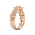 thumbnail image 4 of AFFY 3 Row Double Halo Bridal Set Ring for Women, 0.80 Carat (ctw) Oval Cut Lab Grown Diamond Ladies Engagement Wedding Ring In 10K Solid Rose Gold F-G, VS-SI Quality -8, 4 of 6