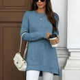thumbnail image 6 of EDFBUYKRS Long Sleeve T Shirts for Women Dressy Casual Tops Knot Tunic Ladies Fall Clothes Blouse Black Tee for Legging Xl, 6 of 8