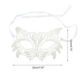 thumbnail image 2 of Unique Bargains 1 Pc Lace Tiger-Head Half Face Party Mask for Masquerade Party White Lace, 2 of 5