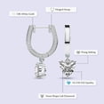 thumbnail image 2 of IGI Certified 2 Carat Heart Shape Lab Grown Diamond Earrings | 18K White Gold | Midnight Charms Hoop Lab Diamond Earrings | Prong Setting | FG-VS1-VS2 Quality Friendly Diamonds, 2 of 5