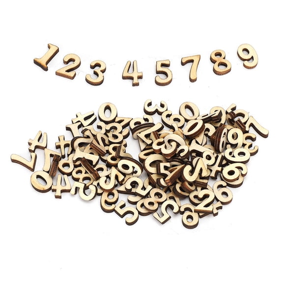 Tiles For Crafts, DIY Craft Decorations Wooden Numbers For Arts, 200Pcs For Develop Intellectual Realization And Interest Cultivation 0-9 Mixed Numbers