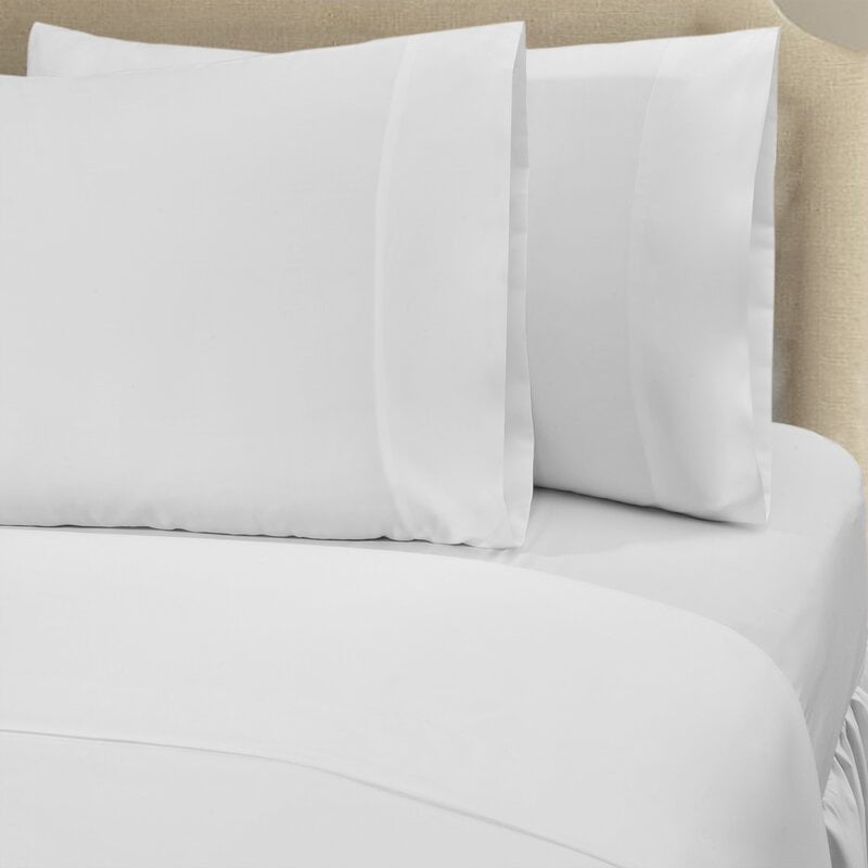 6 new hotel queen size flat sheet premium bed sheet 90" x 115" t200 cvc 