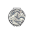 thumbnail image 1 of China Blue Dragon Wave Line Painting Repeat Hand Compact Mirror Round Portable Pocket Glass, 1 of 3