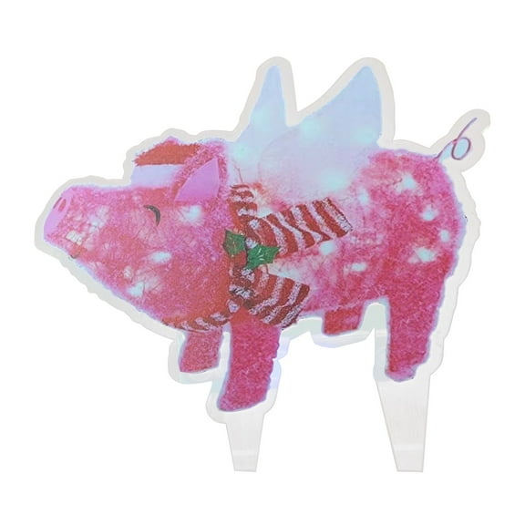 Light-Up-Pig Holiday Decoration, LED Outdoor Decorations Ornaments With Light Yard Art