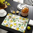 thumbnail image 4 of 4 Pieces Place Mat Linen Durable Table Mats Lemon Cute Summer Fruits Placemats for Party Kitchen Dining Decoration, 4 of 7