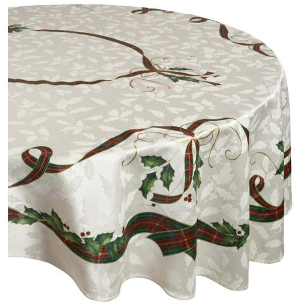 Lenox Holiday Nouveau MultiColored 104" Oval Tablecloth