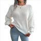 thumbnail image 3 of Suéter de Punto Liso para Mujer, Informal, de Larga Tipo Farol, con Cuello Redondo M, 3 of 10
