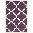 thumbnail image 2 of SAFAVIEH Chatham Hayden Geometric Wool Area Rug, Purple/Ivory, 5' x 8', 2 of 10