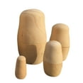 thumbnail image 2 of Muñecas de anidación sin pintar DIY Matryoshka muñecas de anidación de madera estilo ruso pintura sin terminar regalos artesanías 5 piezas Vogacara WJ1923-00B, 2 of 7