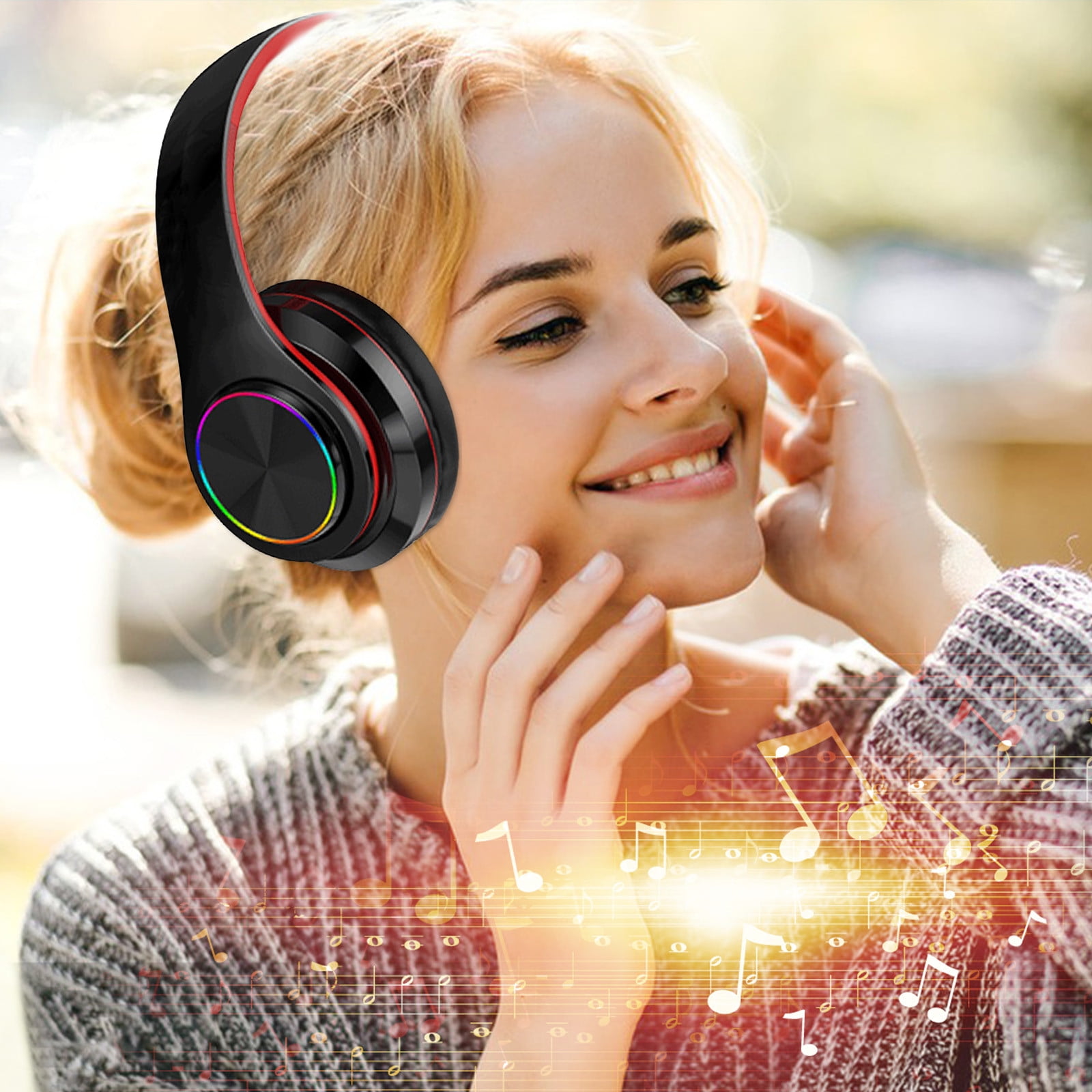 Bluetooth Headphones Over-Ear, Foldable Wireless and Wired Stereo Headset Micro SD/TF, FM for Cell Phone,PC,Soft Earmuffs &Light Weight for Prolonged Wearing,Camouflage