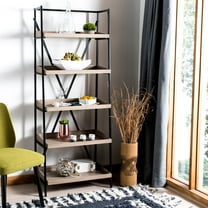 SAFAVIEH Joel Retro Mid Century 5 Tier Etagere, Oak/Black