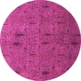 thumbnail image 1 of Ahgly Company Indoor Round Abstract Pink Modern Area Rugs, 4' Round, 1 of 4