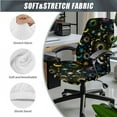 thumbnail image 3 of HELLHERO Sun Moon Star Print Office Chair Cover Set, Breathable Computer Chair Cover with Armrest Covers, Protective High Back Office Chairs Covers, 3 of 6