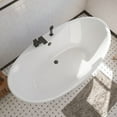 thumbnail image 4 of Dreamline Btca6636wfxxc00 Caspian 66" Freestanding Acrylic Soaking Tub - White, 4 of 12