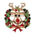 thumbnail image 3 of Luxury Exquisite Christmas Brooch Pin Snowman Santa Claus Boot Garland Jewelry Gift Christmas Decoration Brooches For Women Men, 3 of 5