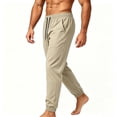 thumbnail image 5 of ctdiral Mens Stretchy Joggers Lightweight Running Sweatpants Elastic Waist Tapered Pants with Pockets Khaki XXL, 5 of 5