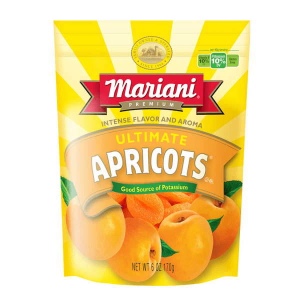 Mariani Dried Fruit No Sugar Added Ultimate Dried Apricots 6oz Bag Walmart Com Walmart Com