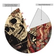 thumbnail image 2 of Sikiie Gothic Eastern Floral Skull 30-48 inches {designName} Print Christmas Tree Skirt Snowman Xmas Tree Skirt with Edge Christmas Decorations for Holiday Party-30", 2 of 7
