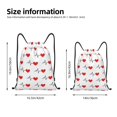 thumbnail image 5 of Yiaed Heartbeat Symbol Print Drawstring Bags Drawstring Backpack Bulk String Back Pack Gym Sport Bag-Medium, 5 of 5