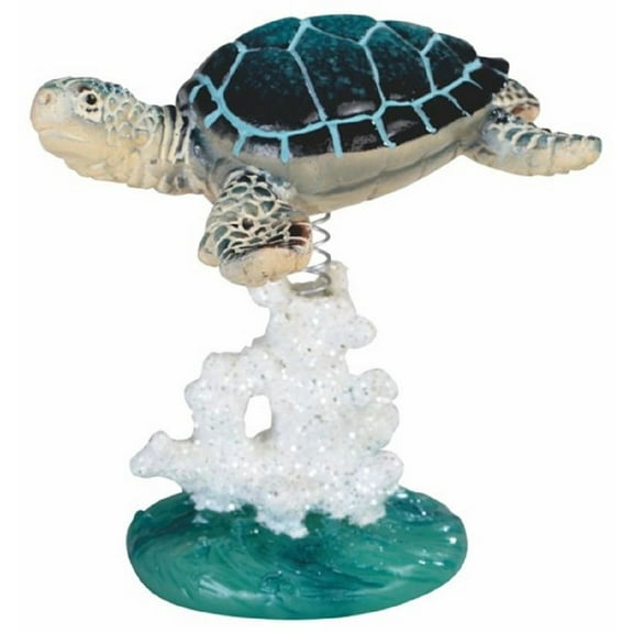 FC Design 3.5"H Blue Sea Turtle on Coral Statue Marine Life Decoration Figurine