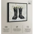 thumbnail image 2 of Rainboots And Daisies Chic Farmhouse Canvas Wall Art by Art Remedy, Black Floater Frame, 30"x30", 2 of 7