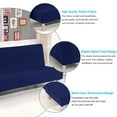 thumbnail image 4 of Eurhowing Stretch Futon Slipcover, Polyester Spandex Armless Sofa Bed Cover with Elastic Hem, 3-Seater Couch Sofa Protector, Navy Blue, 4 of 7