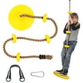 thumbnail image 1 of Climbing Rope  Plate Disc Tree Swing Adjustable Outdoor Indoor Platforms Flying Seat, 1 of 9