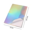 thumbnail image 4 of 20 Sheets Holographic Sticker Paper Self Adhesive Printable Self Adhesive Glossy for Inkjet Printer, 4 of 8