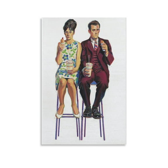 Wayne Thiebaud Quick Snack Canvas Printing Famous Paintings, Wall Art Posters, Decorative Hanging Pictures Wall Art Poster Scroll Canvas Painting Picture Living Room Decor Home 12x18inch(30x45cm)