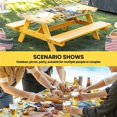 thumbnail image 6 of Spring Dog Table Cloths for 5 Foot Rectangle Tables, Sunflower Daisy Botanical Yellow Ombre Patio Waterproof Elastic Fitted Tablecloths, Washable Rectangular Table Cover for Camping, 6 of 8