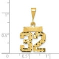 thumbnail image 3 of 14K Yellow Gold Charm Pendant Themed 32 Diamond-Cut, 3 of 3