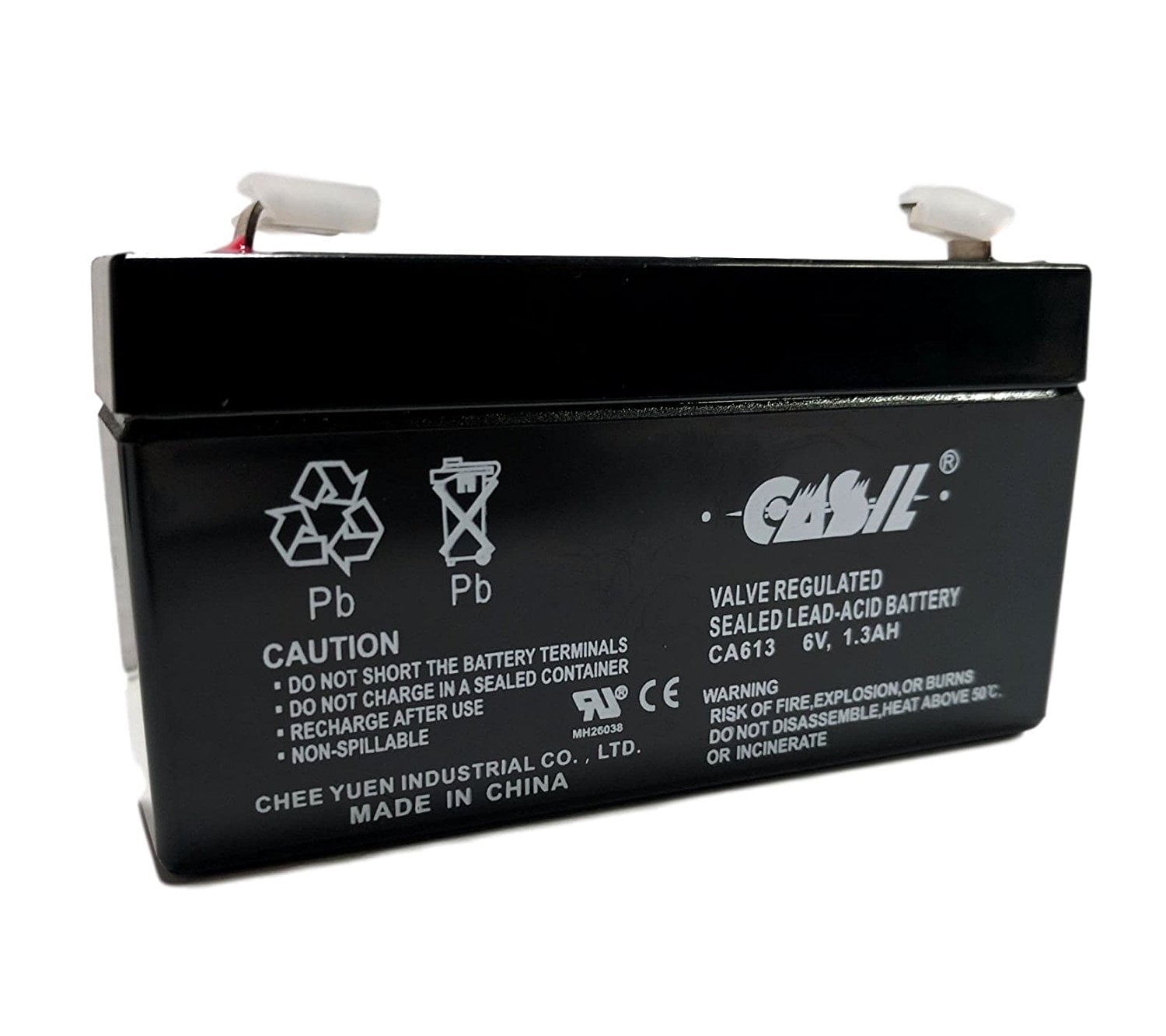Casil 6v 1.3ah GE 600105495R Simon XT 6V 1.3Ah Emergency Light Bat