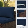 thumbnail image 4 of HONEY HOME 14 Piece Patio sectional cushions relacement set, 4" Outdoor Furniture Couch Cushion Fits 6-Seat Sectional Rattan Conversation Set, Waterproof, Fade-Resist, 4 of 7