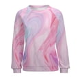 thumbnail image 7 of Sweatshirt For Womens Crewneck Colorful Marble Pattern Hoodies Teen Girls Cute, 7 of 7