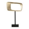 thumbnail image 5 of Modern Abstract Metal Sculpture - Aluminum Decorative Accent with Minimalist Design for Home or Office - Contemporary Art Piece for Living Room, Bedroom, Desktop, or Table Decor - 22" Gold, 5 of 10