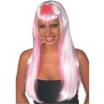 thumbnail image 2 of Womens Platinum Blonde Electric Pink Strawberry Ice Wig, 2 of 2