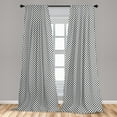thumbnail image 5 of Ambesonne Black and Grey Curtains, Rhombus Pattern, Pair of 28"x84", Black Pale Grey White, 5 of 5