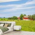 thumbnail image 2 of Peel and Stick Wallpaper Canvas Idyllic farm cattles flower meadow summer Modern Art Wall Mural Decor Self Adhesive and Removable 69in x 98in, 2 of 6